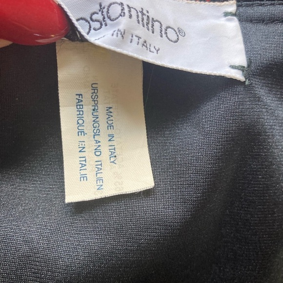 Costantino Strapless Cocktail Dress Shimmer Metallic Midi Made in Italy - Picture 5 of 13